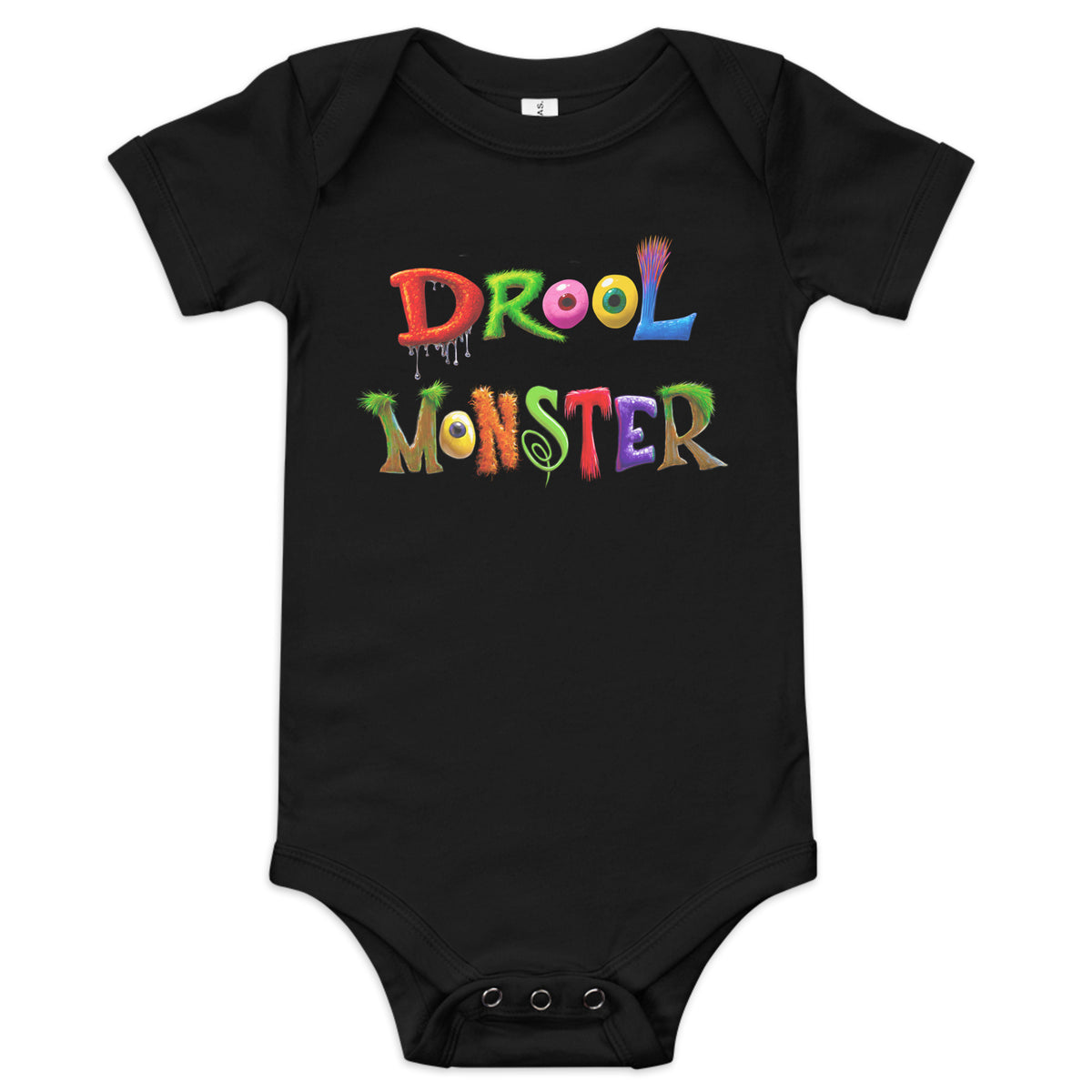 Drool Letters Drool Monster Onesie | 100% Cotton Jersey Baby Short Sleeve One-Piece ...