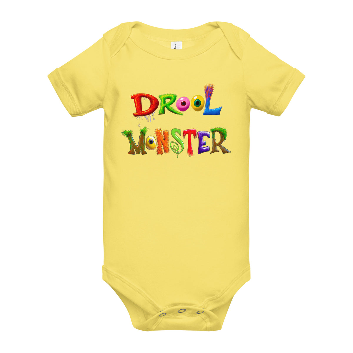 Drool Letters Drool Monster Onesie | 100% Cotton Jersey Baby Short Sleeve One-Piece ...